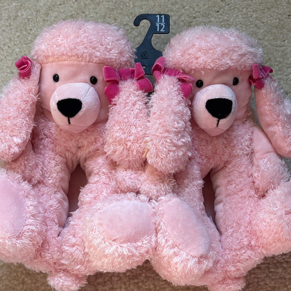 Wonder Nation Pink Poodle Kids Slippers